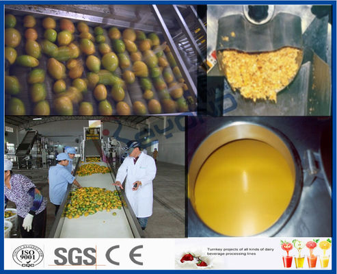 Pulpe de mangue traitant la chaîne de fabrication de mangue de machines avec la machine aseptique de paquet