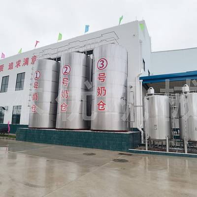 Réservoirs extérieurs en acier inoxydable silo de stockage de lait 10000 gallons